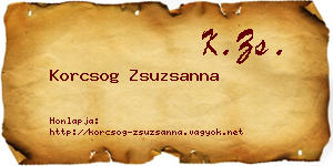 Korcsog Zsuzsanna névjegykártya