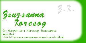 zsuzsanna korcsog business card